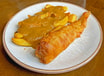 Fish, Chips & Curry Sauce